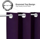 ChrisDowa Small Window Curtains for Kitchen and Bedroom - Grommet Short Thermal Insulated Room Darkening Curtains (2 Panels, Royal Purple, 42 x 36 Inch) by CozyNest Decor