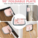 Upgraded Spin Mop and Bucket Set Self-Standing Mop Bucket Separate Dirty and Clean Water System Self Wringing 360° Rotating 90° Foldabl Mops and Buckets for Floor Cleaning (Pink, 6Pads) by CozyNest Decor