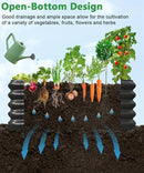 3.0x3.0x1.0ft Raised Garden Bed Kit, Rustproof PP Material Garden Box, Flower Bed with Tool-Free Assembly Design, Square Planter Boxes for Outdoor Plants Vegetables Flower Fruit Herb, Black by GreenHaven Gardens