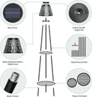 2 Pack Metal Solar Floor Lights Outdoor with Plant Stands, 45.5'' Solar Powered Street Lights, Solar Lantern for Garden Yard Pathway Driveway Porch by GreenHaven Gardens
