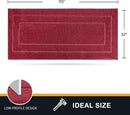 PURRUGS Dirt Trapping Door Mat 32" x 70", Non-Slip/Skid Machine Washable Entryway Rug, Dog Doormat, Super Absorbent Welcome Mat for Muddy Wet Shoes and Paws, Burgundy Red by CozyNest Decor