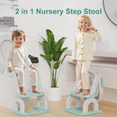 Potty Training Seat with Step Stool Ladder, Upgraded 2-in-1 Toddler Potty Training Toilet Seat with Non-Slip Step Splash Guard Handles and Waterproof Cushion, Toddler Potty Seat for Kids Boys Girls by TinyTreasures Baby Boutique