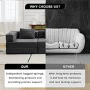 78" W Loveseat Sofa, 4 in 1 Convertible Floor Sofa Bed, Boneless Cloud Couch with Cup Holder, Fold Out Floor Couch, Loveseat Recliner Sleeper for Living Room Bedroom Lounge(Corduroy, White) by CozyNest Decor
