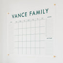 Personalized Clear Acrylic Calendar for Wall, Calendar Whiteboard for Wall, Dry Erase Wall Calendar, Wall Calendar Organizer System for Home (Block, Jade, 47.5"W x 36"H) by TinyTreasures Baby Boutique