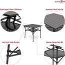 SUNNYFEEL Outdoor Folding Table | Lightweight Compact Aluminum Camping Table, Roll Up Top 4 People Portable Camp Square Tables with Carry Bag for Picnic/Cooking/Beach/Travel/BBQ by GreenHaven Gardens