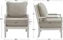 DUHOME Linen Fabric Spindle Accent Chairs Set of 2 with Wood Frame,Modern Accent Chairs with Padded Spring Seat and Brushed White Base for Living Room Bedroom Farmhouse Home Office Belcony by CozyNest Decor