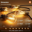 addlon 200FT(4-Pack*50FT) LED Outdoor String Lights with Edison Shatterproof Bulbs, Heavy-Duty and Weatherproof Strand, Commercial Grade Patio Lights, Decorative for Garden or Patio, Black by GreenHaven Gardens