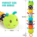 Baby Stuffed Animal Toys for 0-6 6-12 Months, Baby Musical Caterpillar Tummy Time Toys for Babies 3 6 9 12 18 Months, Newborn Infant Sensory Toys Christmas Gifts Stocking Stuffers by TinyTreasures Baby Boutique