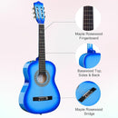 ADM Beginner Acoustic Classical Guitar 34 Inch Nylon Strings Wooden Guitar Bundle Kit for Kid Boy Girl Student Youth Guitarra Online Lessons with Gig Bag, Strap, Tuner, Strings, Picks, Blue by TinyTreasures Baby Boutique