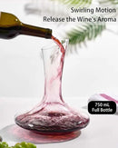 JBHO Full Bottle Wine Decanter with 2pcs Red Wine Glasses and Cleaning Beads, 21 oz Burgundy Wine Glasses, 56 oz Wine Carafe Aerator and Glasses Set, Wine Decanter and Glass Set by CozyNest Decor