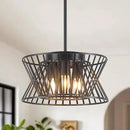 3-Lights Black Pendant Light Vintage Geometric Chandelier Light Fixture Adjustable Metal Lighting Fixtures for Kitchen Room Dining Room Foyer by CozyNest Decor