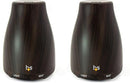 HealthSmart Essential Oil Diffuser, Cool Mist Humidifier and Aromatherapy Diffuser with 150ML Tank Ideal for Small Rooms, Adjustable Timer and Mist Mode, Wood Grain Brown (Pack of 2) by TinyTreasures Baby Boutique