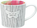 You Are So Special - 16 Oz Debossed Butterfly Rainbow Stripe Coffee Cup Mug by CozyNest Decor