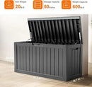 80 Gallon Resin Deck Box, Lockable Outdoor Storage Box for Patio Cushions Storage Furniture,Garden Tools, Pool Supplies, Weatherproof and UV Resistant- Black (80 Gallon) by GreenHaven Gardens