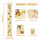Personalized Name Growth Chart Wall Decor for Kids – Canvas Removable Height Chart Measuring Ruler 59" x 7.9" (Giraffes) by TinyTreasures Baby Boutique