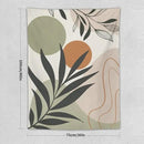 Abstract Bohemian Mid Century Tapestry, Tropical Leaves Modern Geometric Archway Minimalist Bohemian Botanical Aesthetic Wall Hanging, Sage Green Gold Home Decor Art for Bedroom 60x60 Inch by CozyNest Decor