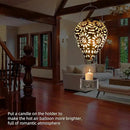 Hot Air Balloon Solar Lantern,Hanging Lantern Outdoor Waterproof Decorative Metal LED Solar Lights for Trees Patio Garden Yard Porch Decor, Gold by GreenHaven Gardens