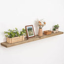 Solid Wood Floating Shelves, 8" Deep Rustic Reclaimed Barnwood Wall Hanging Floating Shelf with Invisible Heavy-Duty Metal Bracket | Wall Mounted | Farmhouse Style | 55 inches,1PC,Natural by CozyNest Decor