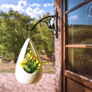 2 Pcs 8-Inch Decorative Iron Lantern Hooks for Wall Hanging Mason Jar Sconces Outdoor Solar Lights, Black by GreenHaven Gardens
