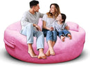 Bean Bag Chair for Adults 5FT,Soft Removable Cover for Teens/Girls Bedroom,Fluffy Giant Round Floor Beanbag Lounger Chairs (No Filler,Pink) by CozyNest Decor
