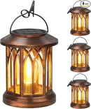 WdtPro Solar Lanterns Outdoor Hanging 4 Pack, Upgraded Bright Solar Lantern Lights Outdoor Waterproof, Solar Powered Lantern Over 12Hrs for Outside Garden Yard Patio Decor (Copper) by CozyNest Decor
