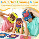 26 PCS Alphabet Mask Cards, Colorful Alphabet ABC Flash Cards with Animal Mask, Giant Letter ABC Animal Faces Flash Learning Flashcards by TinyTreasures Baby Boutique