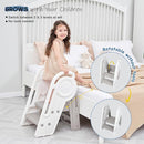 Foldable Toddler Step Stool for Bathroom Sink, Adjustable Kids 3 or 2 Step Stool for Toddlers Bathroom Toilet Potty, Plastic Baby Girl Child Stepping Stool with Handle Rail for Kitchen Counter by TinyTreasures Baby Boutique