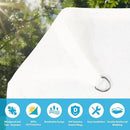 Amagenix Sun Shade Sail 6'X8' Curved Edge Outdoor Shade Canopy White Breathable 95% UV Block Shade Cloth for Patio Garden Backyard (We Make Custom Size) by GreenHaven Gardens