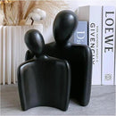 Hugging Couple Statues Ceramic Lover Figurine Embrace Characters by CozyNest Decor
