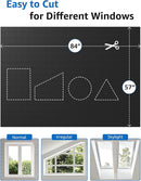 Sumobaby Blackout Curtains for Bedroom Portable 84”x57”Black Out Window Cover with Heat-Resistant Hook&Loop Tape,100% Blackout Shades,NoDrill Blinds for Windows DIY Cut Fit for Nursery&Dorm Room,Black by TinyTreasures Baby Boutique