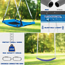 600lbs 6-in-1 Kids Swing Set, Backyard Playset with Belt & Platform Swings, Slide, Climbing Net, Basketball Hoop, Heavy-Duty A-Frame Metal Stand & 6 Anti-Tilt Stakes, Outdoor Gym for Ages 4-12 by TinyTreasures Baby Boutique