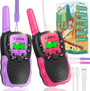 Vvinca Rechargeable Walkie Talkies for Kids, Toys for Ages 5-7 Birthday Gift for 3-12 Year Old Girl Boy with Flashlight 22 Channel 2 Way Radio 3 Mile Long Range Walkie Talkie for Outdoor Game Camping by TinyTreasures Baby Boutique