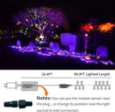Rotu Halloween Lights Outdoor 114.8 ft 300 LED String Lights with Music Sync Spooky Sounds Halloween Decorations Fairy Lights Indoor Waterproof for Yard Porch Haunted House Decor (Purple) by CozyNest Decor