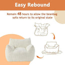 Giant Bean Bag Chairs for Adults with Filling Plush Fluffy Bean Bag Chairs for Teens with Armrests Comfy BeanBag Lazy Couch Sofa Chair for Bedroom Living Room Reading by CozyNest Decor