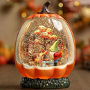 Fall Snow Globe Pumpkin Fall Decorations for Home Gnome Turkey Swirling Glitter Timer Thanksgiving Gift Autumn Harvest Fall Decor by CozyNest Decor
