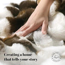 Cow Print Faux Fur Throw Blanket for Couch, Soft & Plush Fuzzy Blanket for Sofa, Bedroom, Living Room, Super Soft Warm for Adults Kids Girl Gifts Bedroom Couch Sofa Travel,50x60 Inches Black Brown by CozyNest Decor