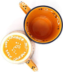 Encantada Handmade Hand-Painted Authentic Mexican Pottery Mugs (2-Pack, Mango) by CozyNest Decor