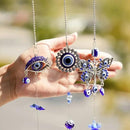 3pcs Evil Eye Suncatchers with Crystal Prism Balls Window Hanging Decoration Ornament Sun Catchers Rainbow Maker Pendant by GreenHaven Gardens