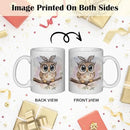 JINYO Coquette Leopard Bow Owl Mug, Cute Owl Coffee Cup, Gifts for Owls Lovers Women, Cute Wild Animal Ceramic Coffee Tea Mug 11 oz by CozyNest Decor