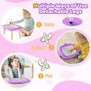 Kikidex Toddler Magnetic Drawing Board, Age 1-3, Purple, Toddler Girl Toys, Doodle Board Pad, Learning & Educational Toys for 1-3 Year Olds, Includes Board, Pen, 4 Table Legs by TinyTreasures Baby Boutique