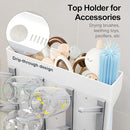 GoMaihe Baby Bottle Drying Rack: Space Saving Vertical Bottle Dryer Holder - Baby Accessories Storage Stand Organize Brushes Pacifiers on Countertop - BPA-Free - Gray by TinyTreasures Baby Boutique