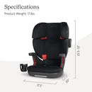 UPPAbaby Alta V2 High Back Booster Seat/Seven-Position, Active Support Headrest for Growing Children/SecureFit Integrated Belt Guide + Positioner/Cup Holder Included/Jake (Black Mélange) by TinyTreasures Baby Boutique