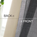 MIULEE Linen Blackout Curtains and Drapes 100% Room Darken Thermal Insulated Grommet Window Panels with Coating 2 PCs W 42 x L 63 inches Grey by TinyTreasures Baby Boutique