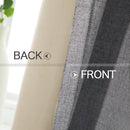 MIULEE Linen Blackout Curtains and Drapes 100% Room Darken Thermal Insulated Grommet Window Panels with Coating 2 PCs W 42 x L 90 inches Grey by TinyTreasures Baby Boutique
