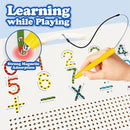 2 in 1 Magnetic Number Tracing Board, Magnetic Drawing Board Numbers 1-20 Writing Board Preschool Handwriting Learning Toys Alphabet & Math STEM Educational Toy for Toddlers Kids by TinyTreasures Baby Boutique