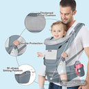 Baby Carrier Ergonomic Infant Carrier with Hip Seat Kangaroo Bag Soft Baby Carrier Newborn to Toddler 7-45lbs Front and Back Baby Holder Carrier for Men Dad Mom by TinyTreasures Baby Boutique
