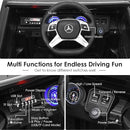 Costzon Ride on Car, Licensed Mercedes-Benz Maybach, 12V Battery Powered Vehicle Toy w/ 2 Motors, Remote Control, 3 Speeds, Lights, Horn, Music, Aux, Storage, Truck, Electric Car for Kids (Black) by TinyTreasures Baby Boutique