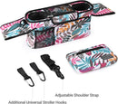 Momcozy Universal Stroller Organizer, 2 Insulated Cup Holders, Removable Zip Pocket, Adjustable Straps, Large Capacity Baby Essentials Compact Design, Fits Any Stroller (Multicolor) by TinyTreasures Baby Boutique