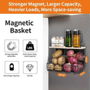 Large Magnetic Shelf for Fridge, Fruit and Vegetable Storage Wire Basket, Potato And Onion Storage Bin for Kitchen Organizers, Magnetic Spice Rack for Refrigerator, Kitchen Counter, RV and Laundry by CozyNest Decor