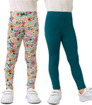 Toddler Girls Leggings 2-Pack Bamboo Viscose Little Girls Casual Stretch Pants by TinyTreasures Baby Boutique